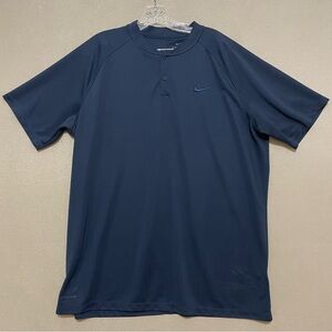 Nike Men’s Golf Shirt Dri-Fit Momentum Blade Collar Navy Blue XL tennis